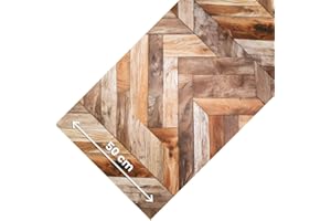 OLIVO TAPPETI OLIVO.shop Tappeto Cucina Antiscivolo Lavabile, Passatoia Cucina Pvc, Tappeto Corsia per Cucina, Tappeto Cucina in Pvc Gomma JOKE (WOOD SPINA, 50x130 cm)