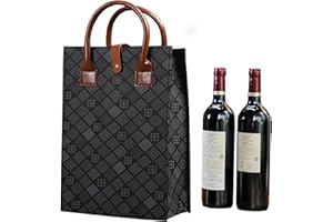 MZSX Borsa per bottiglie, sacchetti regalo pelle Bottle regalo in pelle per bottiglie di vino, varie occasioni, Natale, compleanno, anniversario di matrimonio, Viaggi Picnic Feste Pacchetto Regalo