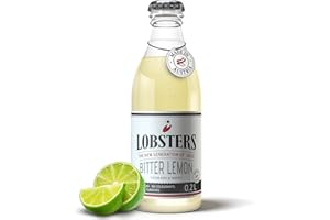 ‎LOBSTERS THE NEW GENERATION OF TASTE Lobsters - Bitter Lemon - 12 x 0,2l - Dry and Fruity - Mit 100% natürlichen Zutaten, Made in Austria, Zuckerreduziert & ohne Farbstoffe, Für Cocktail mix, Vodka lemon, Lemon spritz