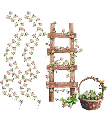 Künstliche Blumengirlande Rosa 2 Stück - Kirschblüten Für Fahrradkorb Und Deko