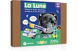 La Lune - Kit Pandacraft 3-7 ans: Fabrique ta lunette astronomique, ta carte lunaire et ta fusée