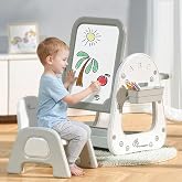 R for Rabbit Little Genius Picasso Kids Study Table Set with Chair, 3 in 1 Multipurpose Activity Table Set for 3-7 Years Kids