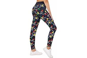 Rave on Friday Women Leggins Christmas Pattern Yoga Pants Sports High Waist Gym Elastic Elegant Slim Fit Skinny Athletic Workout Running Pants Tights S-XL