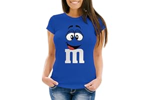 MoonWorks® Damen T-Shirt Fasching Karneval M Aufdruck Gruppen- Kostüm Verkleidung Last Minute Faschingskostüme Frauen