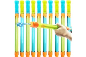 Elovien Water Gun Pistols for Kids, 10 Pack Water Blaster 35ft Range Water Soaker, Summer Swimming Pool Water Squirter Shooter Outdoor Beach Garden Water Fighting Toys
