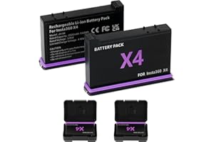 AXFEE Bateria do Insta360 X4, 2 sztuki baterii 2500 mAh, akumulator litowy do wielokrotnego ładowania, wysoka wydajność, akcesoria do Insta360 X4, kompatybilna z kamerą Insta360 X4