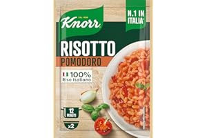 Knorr Risotto al Pomodoro, Risotto Pronto con Ingredienti Naturali, 100% Riso Italiano e Chicci al Dente, Preparazione in Pentola o al Microonde, 175g, 2 Porzioni