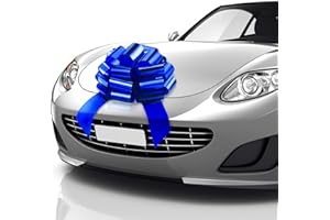Zoe Deco Big Car Bow (Bleu, 18 Pouces / 46 cm, 1 Paquet), Noeud géant pour Voiture, Noeud d'anniversaire, énorme Noeud de Voiture, arcs de Voiture, Grand Noeud Bleu, Noeud pour Cadeaux