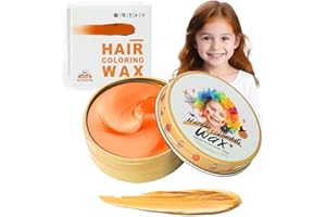 HUMSUBY Orange Temporäre Haarfarbe für Kinder, Instant Haartönung Dye, Frauen Männer Color Frisur Hair Pomade, Mädchen Styling Haare Färben Cream, DIY Haar Wachs Mud für Party Cosplay Halloween