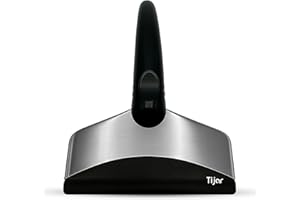 TIJAR® Ice Scraper for Car Windscreens – Ergonomic Curved Handle Frost & Snow Remover with Stainless Steel Blade Cover – Non-Scratch Durable Plastic Scraper for Cars and Vans