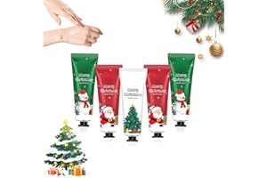 FGTOPBY Creme Main Noel Set,Christmas Hand cream, Mini creme Main,5pcs Mini Crèmes pour les Mains,Cadeau Noel Femme, Absorption Rapide,Crème pour Mains Sèches et gercées