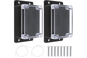 ZHUJIEHIGH 2 Pcs Boite Etanche Electrique Exterieur,Boitier Etanche Electrique Exterieur, Boîte de Jonction, Boîte de Derivation ABS IP65 Etanche Exterieur à Couvercle Transparent, 115 x 90 x 55 mm