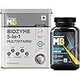 MuscleBlaze Biozyme Daily Multivitamin (90 Tablets) | With US Patent Filed EAF® | With Omega 3 Fish Oil 1000mg (30 Capsules) | For Higher Energy & Improved Performance | Combo Pack