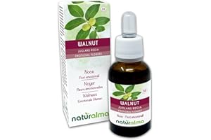 ‎NATURALMA Walnut lub Orzech włoski (Juglans regia) Remedia kwiatowe Naturalma - Krople 30 ml - Płynny ekstrakt bezalkoholowy - Esencje kwiatowe - Wegański i bezalkoholowy