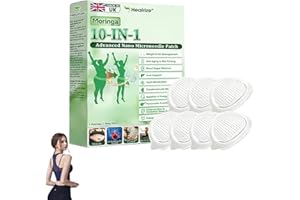STDEI Healrize Moringa 10-in-1 Advanced Nano Microneedle Patch, Healrize Weight Loss Patches, Metabalance Patch, Gentle Soothing for All Body Types (1 Pack)