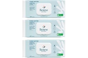 Biolane Expert Lingettes Pure Water Lot de 3 x 60 Lingettes