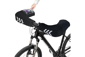 LYtech Bike Handlebar Mittens with Touchscreen Pocket Bicycle Motorcycle Handlebar Gloves Motorcycle Handlebar Muffs Cycling Handlebars Mitts Windproof Bar Warmer Covers for MTB Scooters Snowmobiles