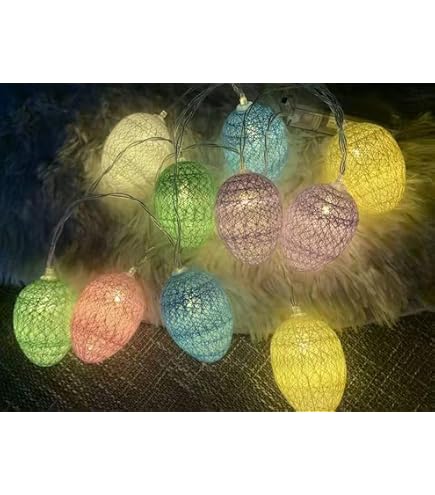 Guirlande Lumineuse Pâques - 15 LEDs Œufs Et Lierre 2.3m