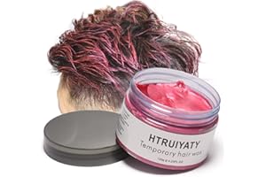 HTRUIYATY Cire de Couleur pour les Cheveux, Une Fois la Modélisation Temporaire Cire de Teinture pour les Cheveux de Couleur Naturelle, Crème de Coiffure Temporaire, Cosplay Partie Halloween