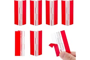 6 stycken gångjärn, klar akryl, plastgångjärn vikbara små, små transparenta plastgångjärn, vikbara gångjärn, självhäftande pianogångjärn, för skåp, förvaringslåda, möbler