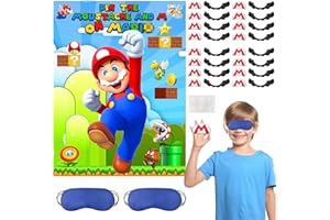 Sidesea Pin the Nose On the Game, Fun Party Games for Kids with 32Pcs Stickers Birthday Party Supplies for School Activities Classroom Games Home Wall Decorations for Kids（72×52cm）