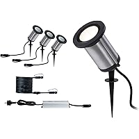 Paulmann 94286 Plug & Shine LED Außenleuchte Spot Classic Starterset incl. 3x5,1 Watt IP65 Strahlwasserschutz Anthrazit…