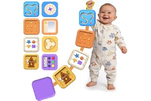 JOYVOVO Busy Board - 1 år, 8 i 1 Montessori Sensoriel babyleksaker 18 månader, flicka, pojke, pedagogisk gåva, motorik, aktivitetskub, spel för barn, år, födelsedag, julklapp