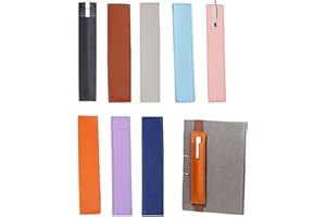 Bekecidi 8 PCS PU Leather Pen Sleeve Pouch Elastico Regolabile Portapenne Portapenne Portapenne Astuccio Portapenne per Quaderni Libri Agende Raccoglitori Libri