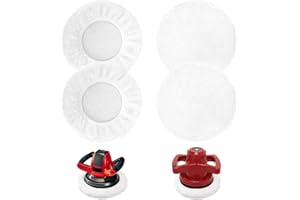 Kaempe Pack of 4 Lambswool Polishing Hoods, Accessories for Einhell Car Battery Polishing Machine CE-CB 18/254 Li & Einhell CC-PO 90, Suitable for Polishing Discs with a Diameter of 220-250 mm