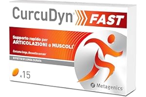 Metagenics CurcuDyn Fast - Curcuma e Boswellia - Sollievo Rapido per Muscoli e Articolazioni - 15 Gellule