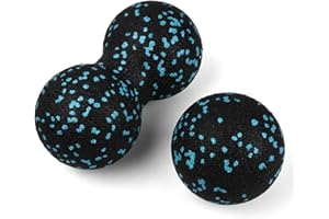 Xzeemo Pallina Massaggio Set, 1 x Peanut Massage Ball e 1 x Sfera Singola, Palline Fitness Trigger Poin, Sfera Massaggiante, per Massaggio Fascia, Rilassamento Muscolare, Accupoint Massaggi