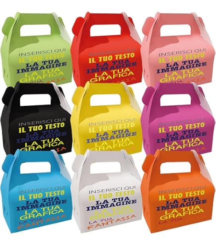 Bigiemme Scatoline sacchetto in cartoncino 12 pz bellissima confezione porta dolci regali bomboniere cotillon e gadget fine festa di compleanno grafica a scelta fai da te (Me contro te