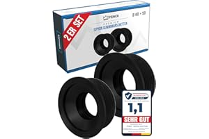 FEINER® [ 2er SET ] Siphon - Gummimanschette 50 32 - Außen Ø 50mm + Ø 40mm – beide Innen-Ø 28-32mm Gummimanschetten - Anschluss an DN 40 und 50 HT Ablauf Rohre und Siphonbogen