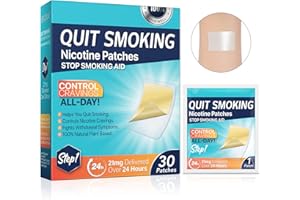 UOCASI Stop Aid Therapy Patch, Quit Aid Pads, Step 1, 21 mg consegnati, 24 ore di CONTROLLO PER TUTTO IL GIORNO - Confezione da 30, ricablando il tuo cervello per non desiderare mai più