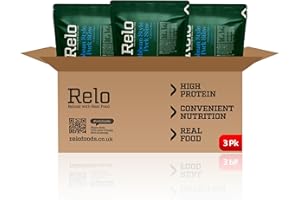 Relo Caribbean Style Pork Stew | 350g Ready-to-Eat Survival Food Pouches | Camping Food Pouches with High-Protein High-Fibre, Low-Fat, Low-Sugar, Low-Cal, Low-Carb, Keto-Friendly (3 Pack)