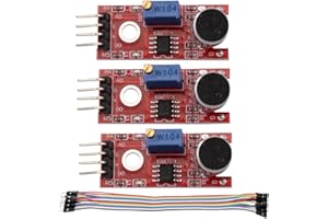 Heevhas KY-037 4 pin Spracherkennungssensormodul Tonerkennungsmodul Mikrofonsender für intelligentes Roboterauto Bausätze mit Kabel (3 Stück)
