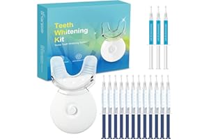 CELAKEETY blanqueador dental profesional Kits de blanqueamiento de dientes - 12 blanqueamiento dental Geles y 3 Geles Desensibilizantes, blanqueador dental luz led, Incluye Bandeja Bucal y Caja