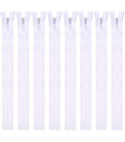 Pack De 10 Cremalleras De Nailon Negro LEDUC Zip, Tamaño 18 Cm, Extremo Cerrado, Para Costura Y Manualidades