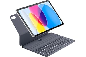 SEAGTIGAU Smart Keyboard Folio for iPad 10th Gen 10.9 inch (2022) & iPad 11th (A16, 2025), Magnetic Keyboard Case with Two Viewing Angles,Front Back Protection (Grey)