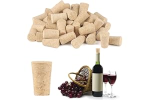 AUBESS 50 sztuk korkowych korków do butelek wina i majsterkowania, drewnianych korków