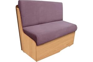 SYLC 2 Stücke Wohnmobil Esstischkissenbezüge Jacquard Ersatzbezüge Für Wohnwagen Bezug Für RV Esstischsitzbezüge Anhänger Überzügen Sofakissen (Purple,Set of 2)