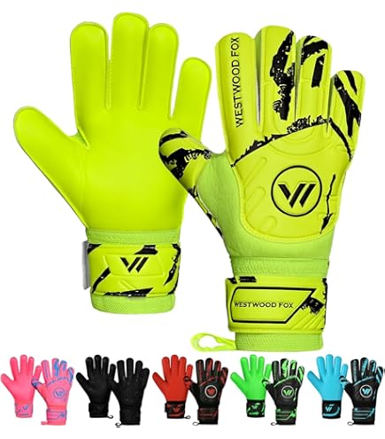 FEARLESS GOALKEEPERS Wolf Pro Keepershandschoenen, Duits contact latex, ademend met vingerbescherming, antislip handgreep, negatieve snit, gevoel van tweede huid, voor volwassenen (9, wit