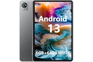 ‎BLACKVIEW Blackview Tablet 10 Zoll Android 13, 6GB RAM+64GB ROM(2TB TF), Quad-Core, Tab70 WiFi 6 Tablet, 6580mAh Akku, Dual-Kamera 5MP, Widevine L1/3.5mm Klinke/Google Play/Typ-C/BT 5.0 Tablet PC