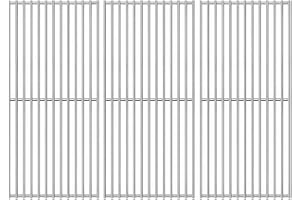 GFTIME 41,5 x 70,5cm Edelstahl Grillrost für Burnhard Big Fred, Taino Platinum 4+2, Taino Black 4+2, für Tepro 3662 gasgrill, für Enders Chicago 4, Next 4, Jedes Stück misst 41,5 x 23,5cm, 3 Stück