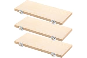 Okllen 3er Pack Holz Vogel Plattform, Papagei Holz Holz Plattform Kletterplattform Spielplatz Käfig für Conure, Chinchilla, Sittich, Wellensittich, Nymphensittich