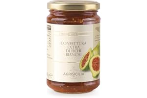 Agrisicilia Confettura extra di Fichi bianchi lavorazione artigianale vasetto da 360 grammi