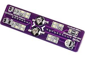 IotMug Double Barreled IR LED Blaster Dazzler 850nm Competible with Flipper Zero, Purple
