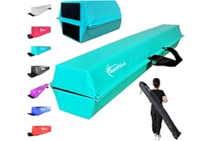 MARFULA 6 FT / 8 FT / 9 FT / 10 FT Balance Beam Folding Floor Gymnastics Equipment for Kids, Non Slip Base, Gymnastics Beam for Training Home Gym Use