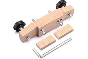 Facmogu Solid Maple Guitar Bridge Clamp, Entry Level Bridge Clamp Acoustic Luthier Tools with Cork Gasket & L-Wrench, Wooden Guitar Bridge Clamps for Classical/Acoustic Accessory Luthier Tools