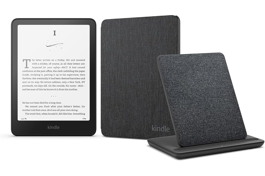 Kindle Paperwhite Signature Edition (2024 Release) mit 32 GB ohne Werbung, eine Amazon-Stoffhülle un